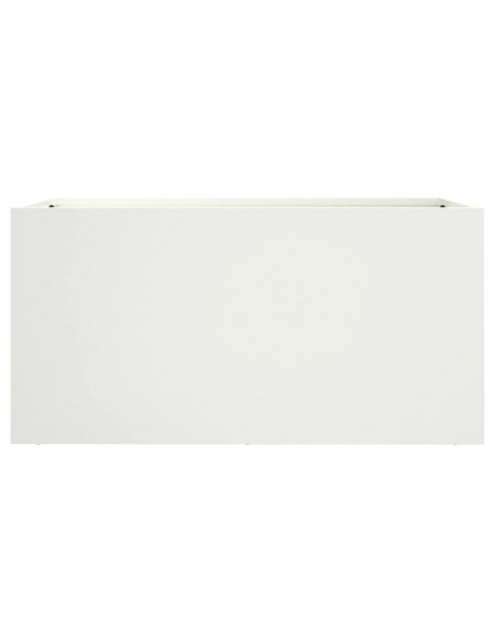 Fioriera Bianca 62x30x29 cm in Acciaio Laminato a Freddo