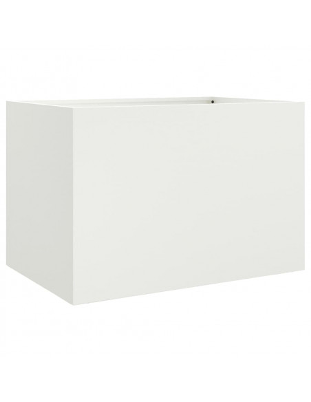 Fioriera Bianca 62x47x46 cm in Acciaio Laminato a Freddo