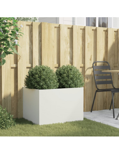 Fioriera Bianca 62x47x46 cm in Acciaio Laminato a Freddo