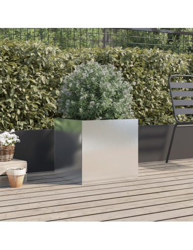 Fioriera Argento 49x47x46 cm in Acciaio Inox