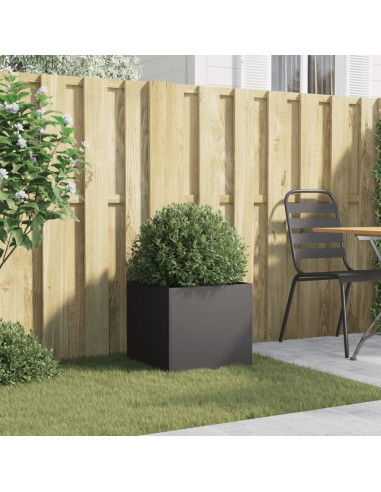 Fioriera Nera 42x40x39 cm in Acciaio Laminato a Freddo