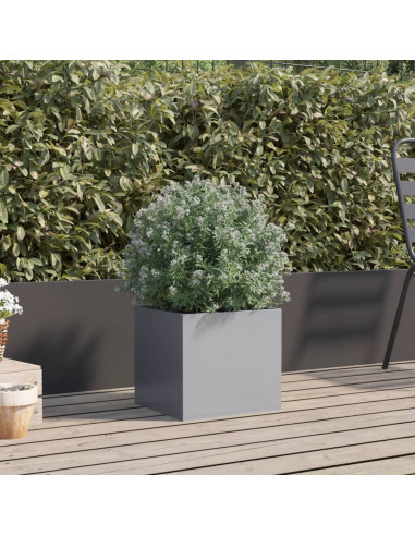 Fioriera Argento 32x30x29 cm in Acciaio Zincato