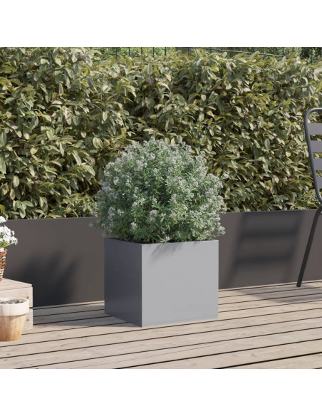 Fioriera Argento 32x30x29 cm in Acciaio Zincato