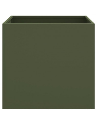 Fioriere 2 pz Verde Oliva 49x47x46 cm in Acciaio