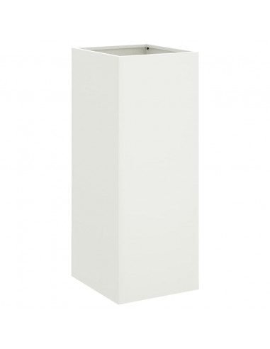 Fioriera Bianca 32x27,5x75 cm in Acciaio Laminato a Freddo