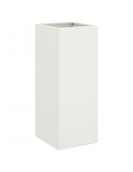 Fioriera Bianca 32x27,5x75 cm in Acciaio Laminato a Freddo