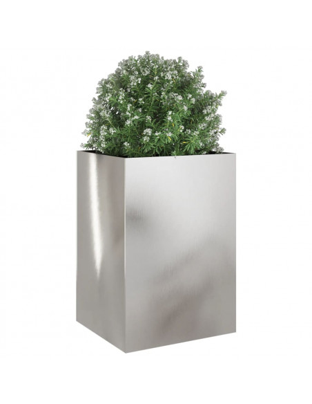Fioriera Argento 52x48x75 cm in Acciaio Inox