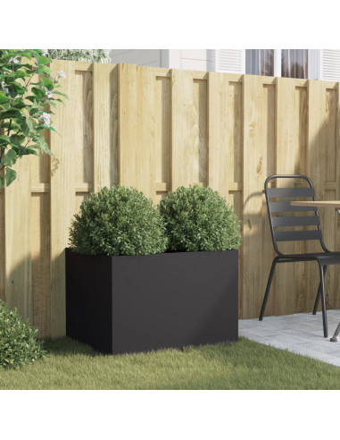 Fioriera Nera 62x47x46 cm in Acciaio Laminato a Freddo