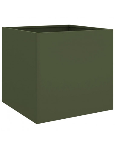 Fioriera Verde Oliva 42x40x39 cm in Acciaio Laminato a Freddo