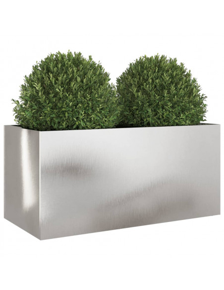 Fioriera Argento 62x30x29 cm in Acciaio Inox