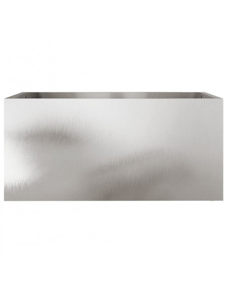 Fioriera Argento 62x30x29 cm in Acciaio Inox