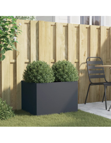 Fioriera Antracite 62x47x46 cm in Acciaio Laminato a Freddo