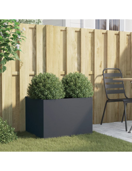 Fioriera Antracite 62x47x46 cm in Acciaio Laminato a Freddo