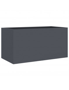 Fioriera Antracite 62x30x29 cm in Acciaio Laminato a Freddo 2