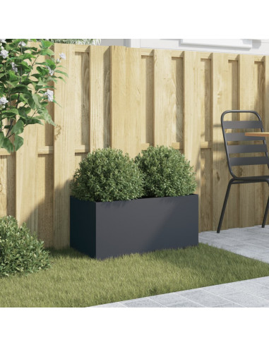 Fioriera Antracite 62x30x29 cm in Acciaio Laminato a Freddo