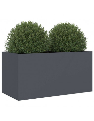 Fioriera Antracite 62x30x29 cm in Acciaio Laminato a Freddo