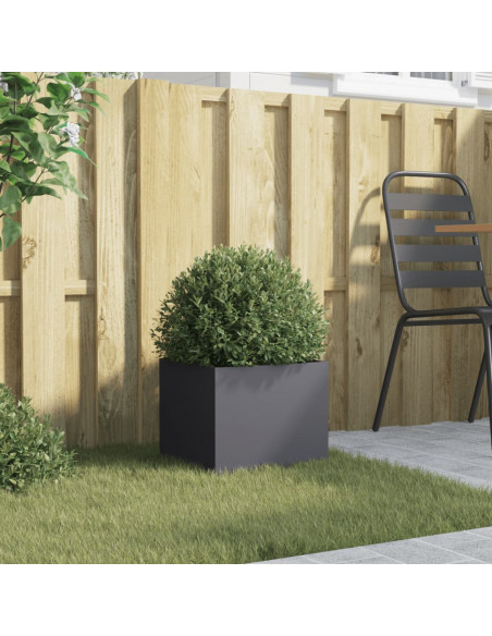 Fioriera Antracite 32x30x29 cm in Acciaio Laminato a Freddo