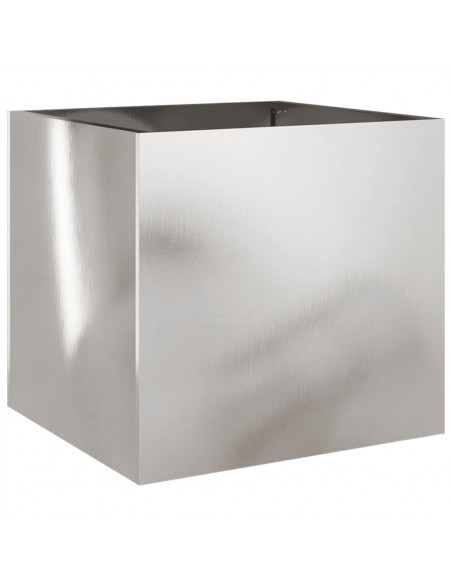 Fioriere 2 pz Argento 42x40x39 cm in Acciaio Inox