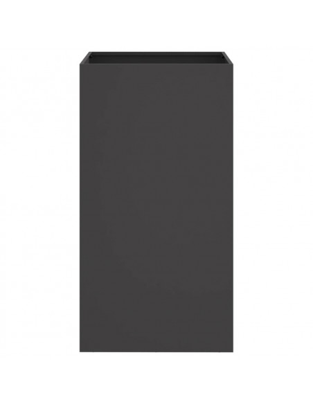 Fioriera Nera 42x38x75 cm in Acciaio Laminato a Freddo