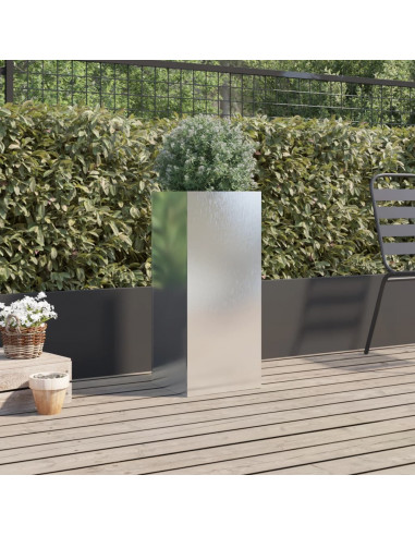 Fioriera Argento 32x29x75 cm in Acciaio Inox