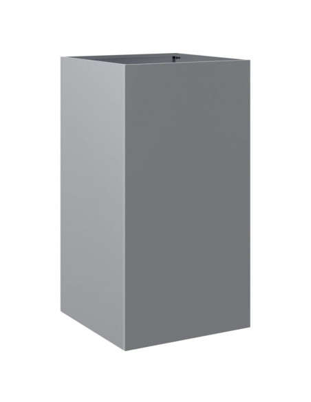 Fioriera Argento 42x38x75 cm in Acciaio Zincato