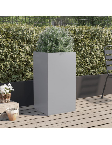 Fioriera Argento 42x38x75 cm in Acciaio Zincato