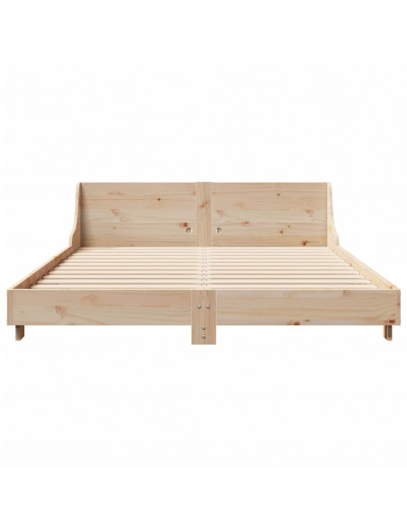 Giroletto con Testiera 140x190 cm in Legno Massello di Pino