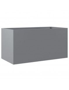 Fioriera Argento 62x30x29 cm in Acciaio Zincato 2