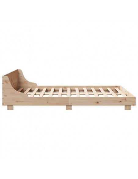 Giroletto con Testiera 140x190 cm in Legno Massello di Pino