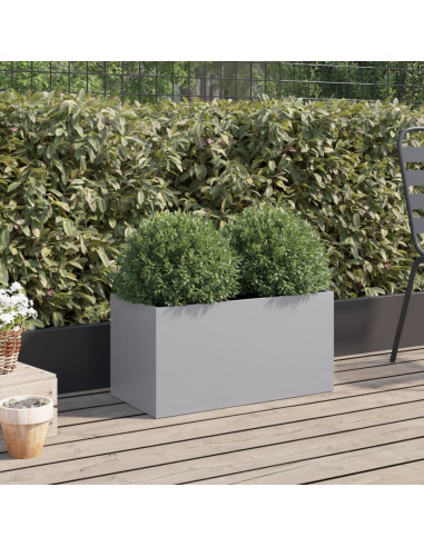 Fioriera Argento 62x30x29 cm in Acciaio Zincato