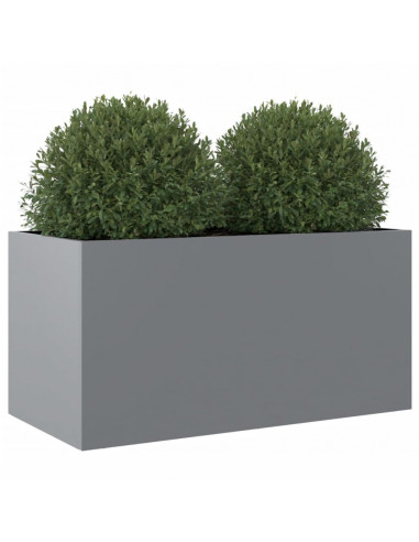 Fioriera Argento 62x30x29 cm in Acciaio Zincato