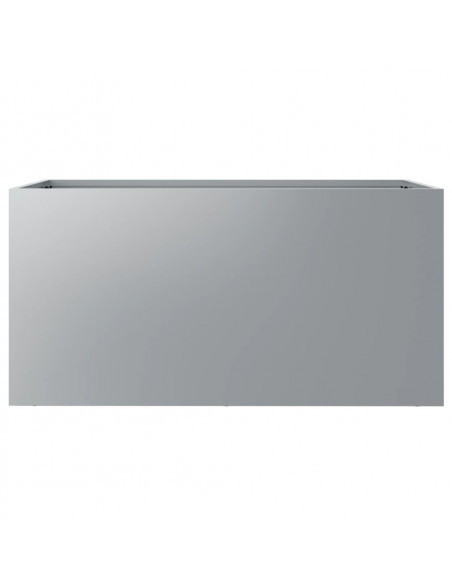 Fioriera Argento 62x30x29 cm in Acciaio Zincato