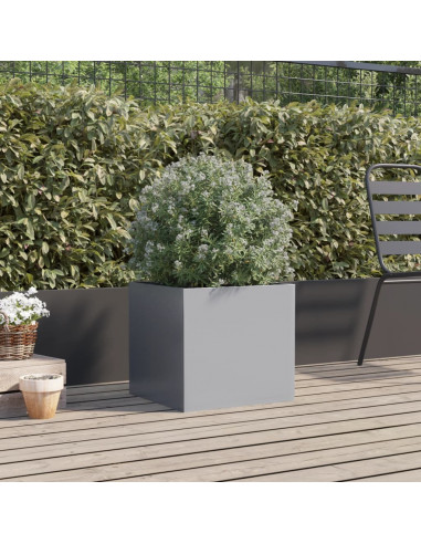 Fioriera Argento 42x40x39 cm in Acciaio Zincato