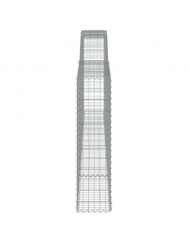 Cesti Gabbioni ad Arco 20 pz 400x30x120/140 cm Ferro Zincato