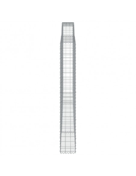 Cesti Gabbioni ad Arco 9 pz 400x30x220/240 cm Ferro Zincato