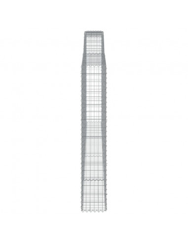 Cesti Gabbioni ad Arco 10 pz 400x30x180/200 cm Ferro Zincato