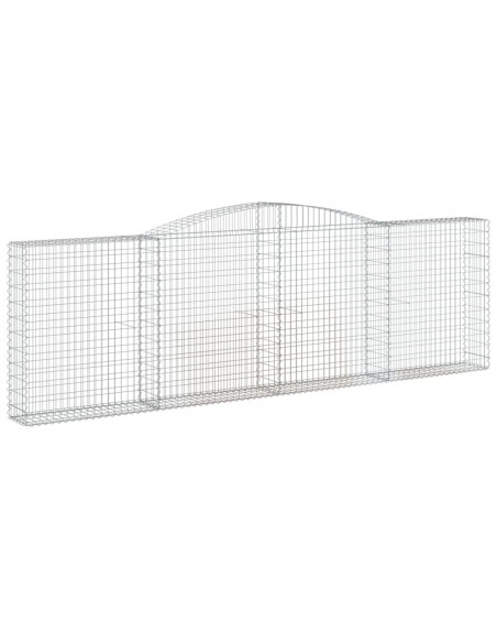 Cesti Gabbioni ad Arco 25 pz 400x30x120/140 cm Ferro Zincato