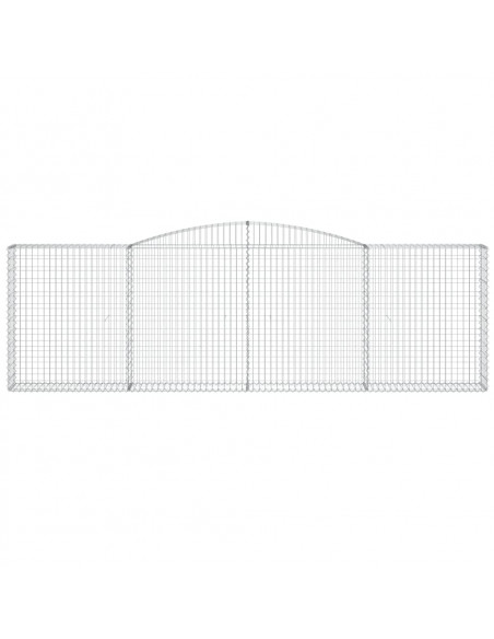 Cesti Gabbioni ad Arco 25 pz 400x30x120/140 cm Ferro Zincato