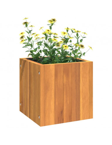 Fioriera da Giardino 25x25x25 cm in Legno Massello di Acacia