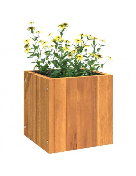 Fioriera da Giardino 25x25x25 cm in Legno Massello di Acacia