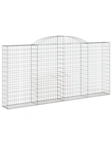 Cesti Gabbioni ad Arco 17 pz 300x30x140/160 cm Ferro Zincato