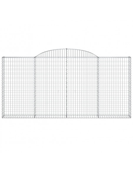 Cesti Gabbioni ad Arco 17 pz 300x30x140/160 cm Ferro Zincato