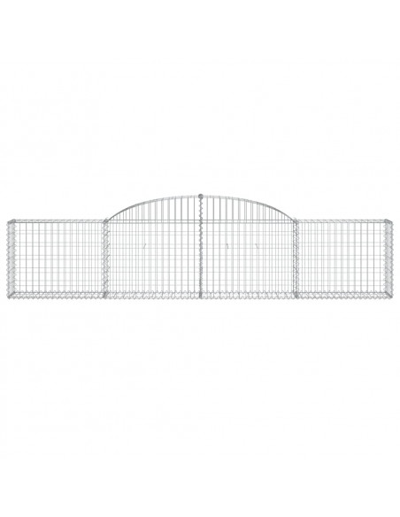 Cesti Gabbioni ad Arco 30 pz 300x30x60/80 cm Ferro Zincato