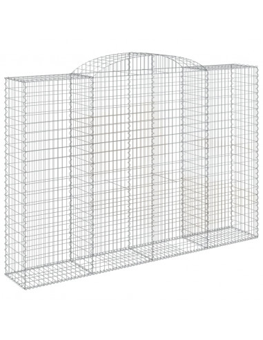 Cesti Gabbioni ad Arco 8 pz 300x50x200/220 cm Ferro Zincato