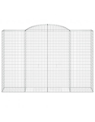 Cesti Gabbioni ad Arco 6 pz 300x50x200/220 cm Ferro Zincato