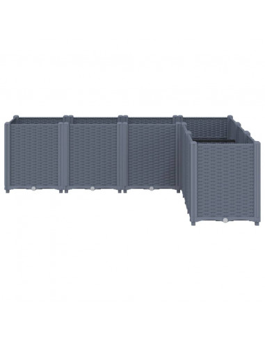 Fioriera da Giardino Grigia 160x120x53 cm in PP