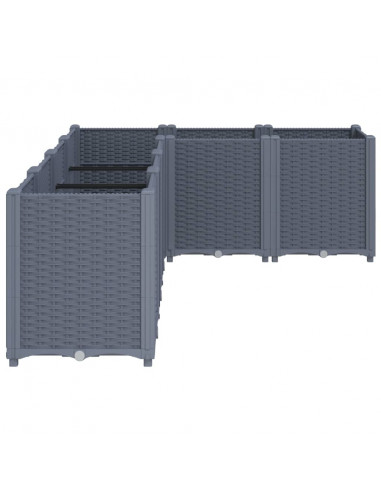 Fioriera da Giardino Grigia 160x120x53 cm in PP