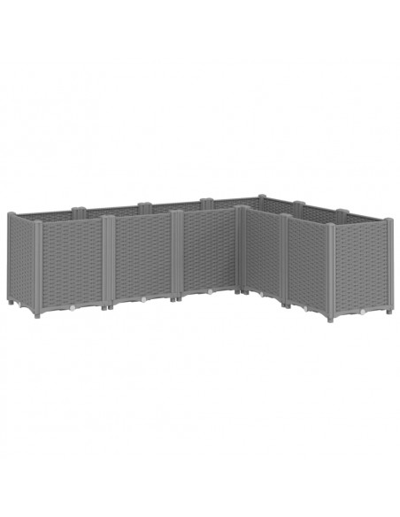 Fioriera da Giardino Grigio Chiaro 160x120x53 cm in PP