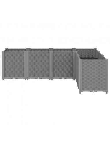 Fioriera da Giardino Grigio Chiaro 160x120x53 cm in PP