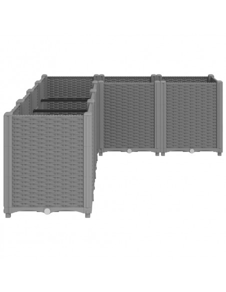 Fioriera da Giardino Grigio Chiaro 160x120x53 cm in PP